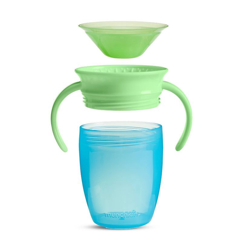 slide 6 of 7, Munchkin Miracle 360 Trainer Cup 7oz - Blue, 7 oz