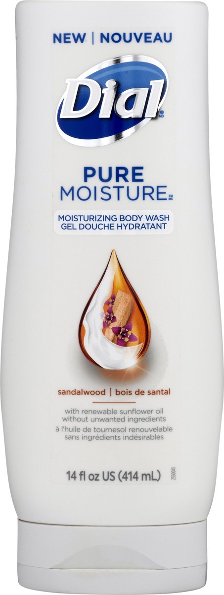 slide 6 of 9, Dial Moisturizing Sandlewood Body Wash 14.0 oz, 14 oz