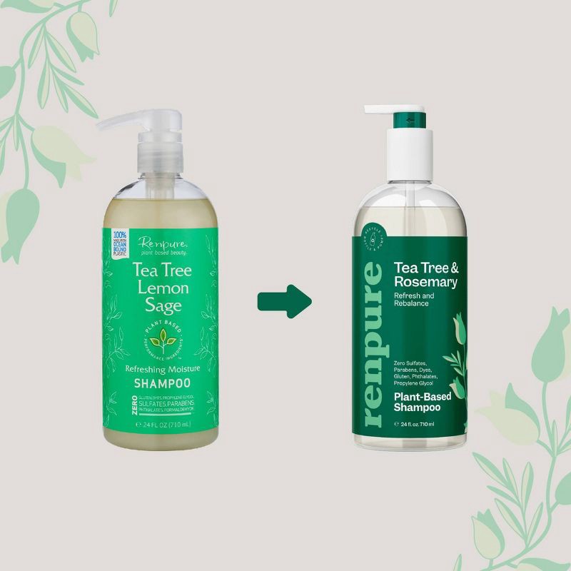 slide 3 of 3, Renpure Tea Tree & Rosemary Shampoo - 24 fl oz, 24 fl oz