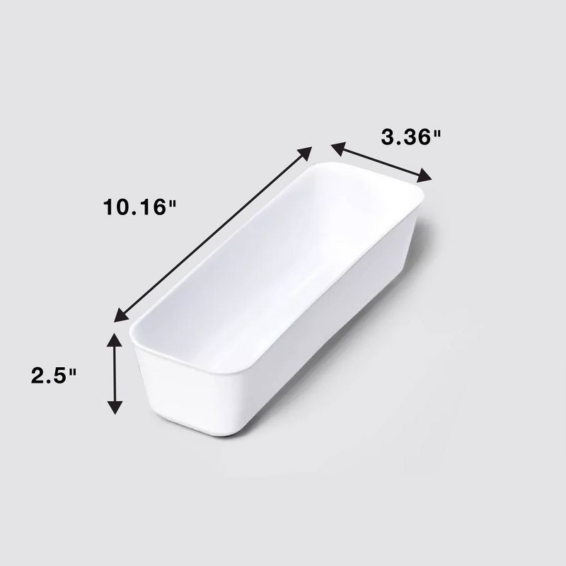 slide 5 of 5, 3pk Long Storage Trays White - Brightroom™: Drawer Organizer Bins, Portable, Universal Storage, 3 ct