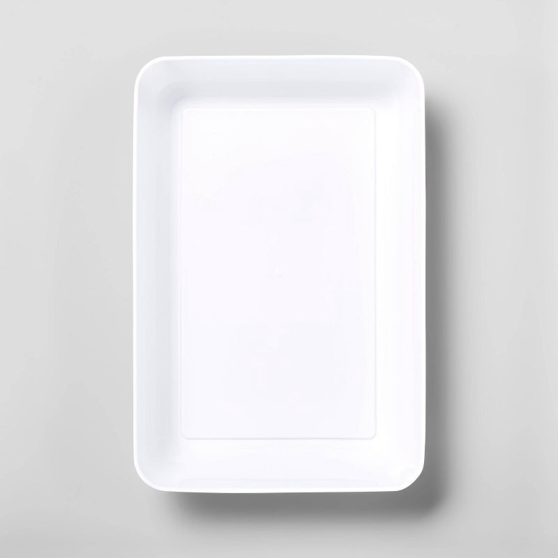 slide 3 of 4, 2pk Large Storage Trays White - Brightroom™, 2 ct