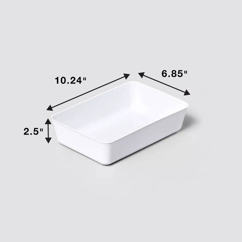 slide 5 of 5, 2pk Large Storage Trays White - Brightroom™: LDPE Organizer for Cosmetics & Craft Supplies, 2 ct