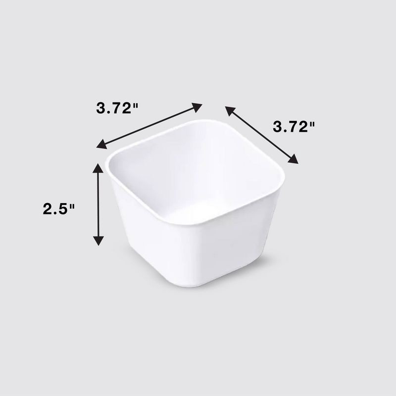 slide 5 of 5, 4pk Small Storage Trays White - Brightroom™: LDPE Organizer Tray, Portable, Universal Storage, 3.72", 4 ct