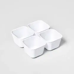 4pk Small Storage Trays White - Brightroom™