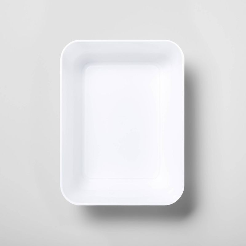 slide 3 of 4, 3pk Medium Storage Trays White - Brightroom™, 3 ct