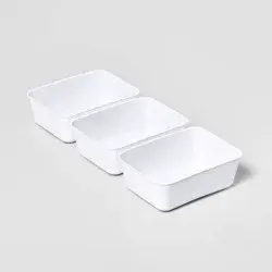3pk Medium Storage Trays White - Brightroom™