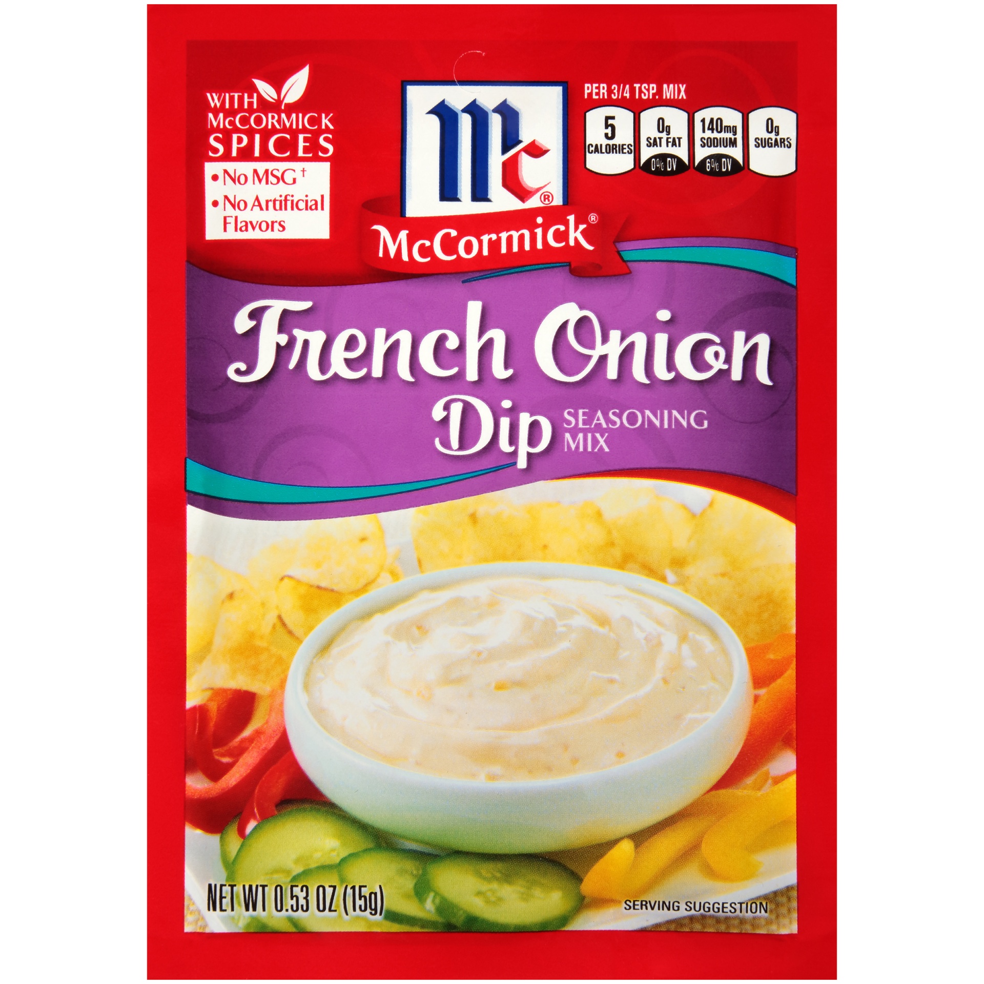 slide 1 of 1, McCormick French Onion Dip Mix, 0.53 oz