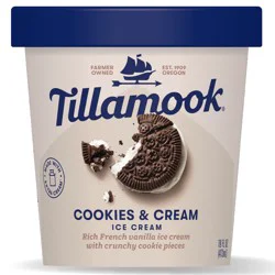 Tillamook Cookies & Cream Ice Cream 16 fl oz