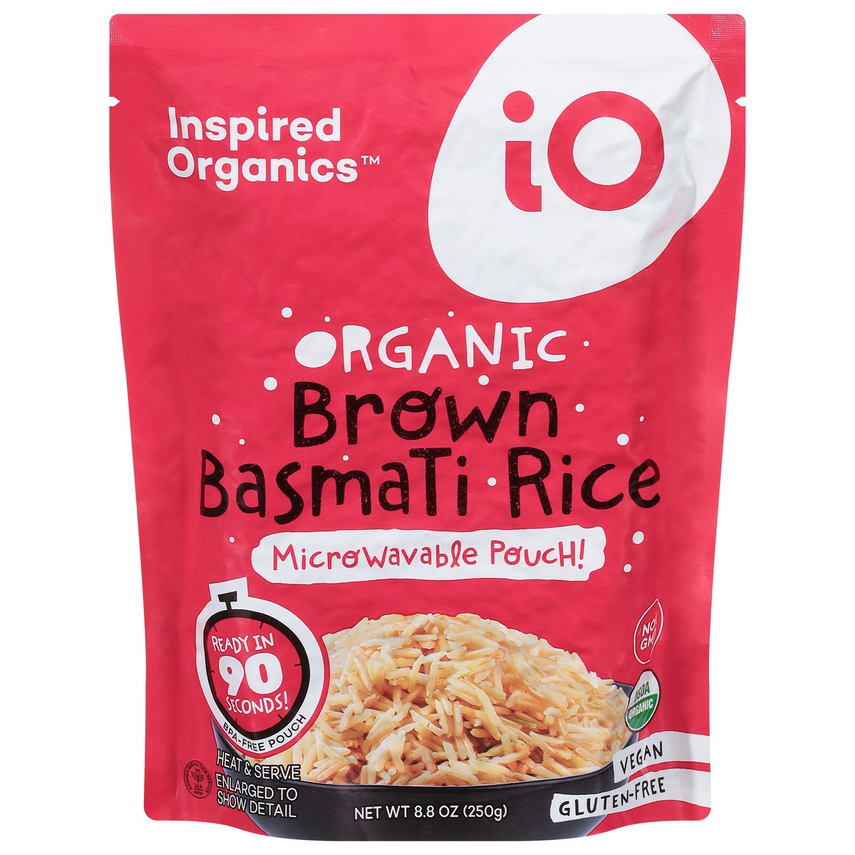 slide 4 of 4, Io Brand Brn Rice Basmati Og 8, 1 ct
