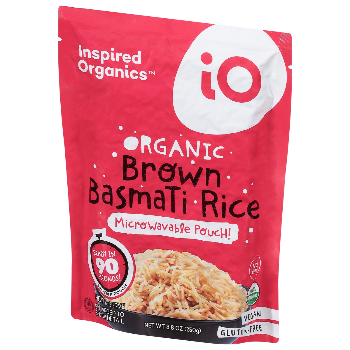 slide 3 of 4, Io Brand Brn Rice Basmati Og 8, 1 ct