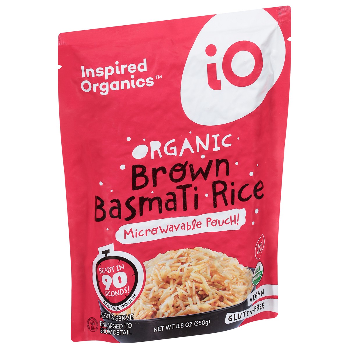 slide 2 of 4, Io Brand Brn Rice Basmati Og 8, 1 ct