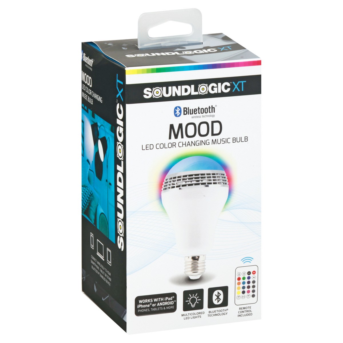 slide 3 of 11, Sound Logic Mood LED Coloring Changing Music Light Bulb, 1 ct