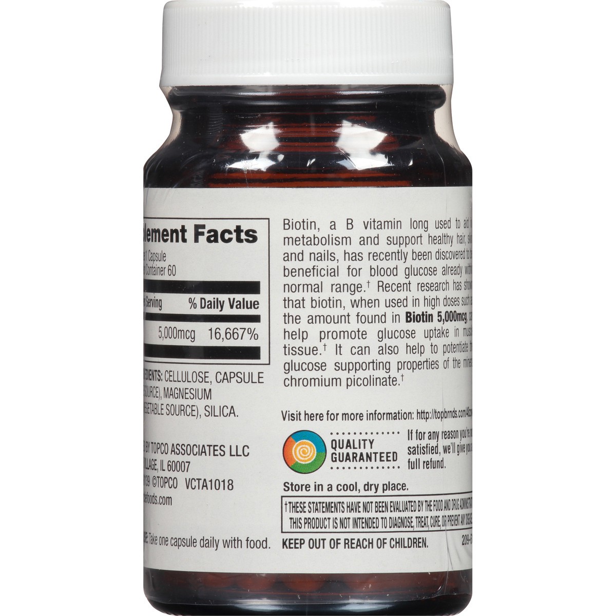 slide 4 of 8, Full Circle Market Biotin 5,000 Mcg Supports Healthy Hair & Nails Dietary Supplement Vegan Capsules, 60 ct