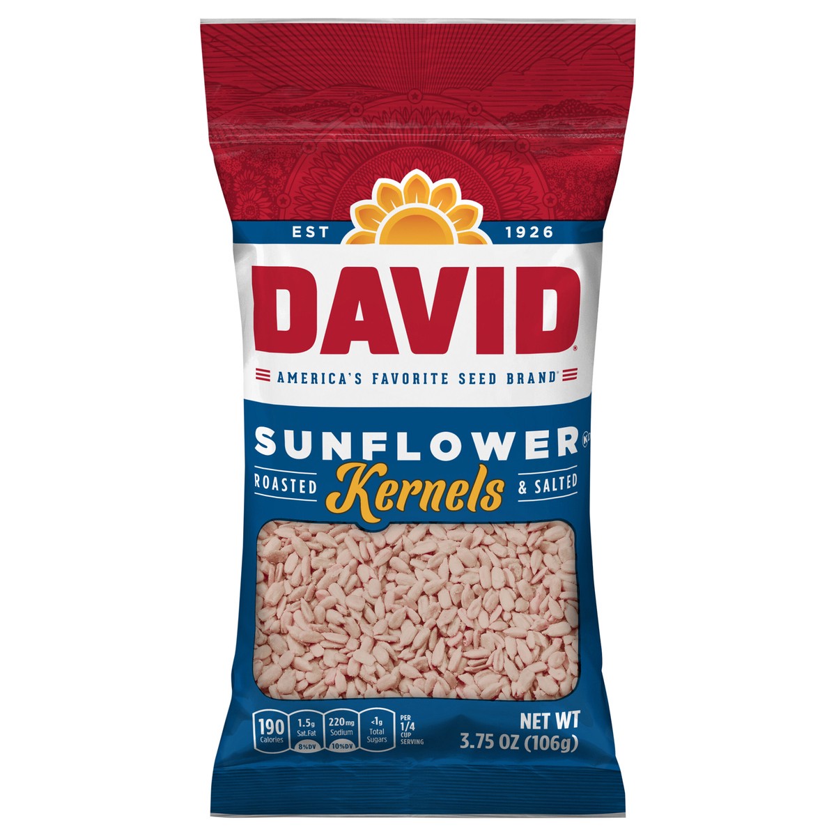 slide 1 of 5, DAVID Roasted & Salted Sunflower Kernels 3.75 oz, 3.75 oz
