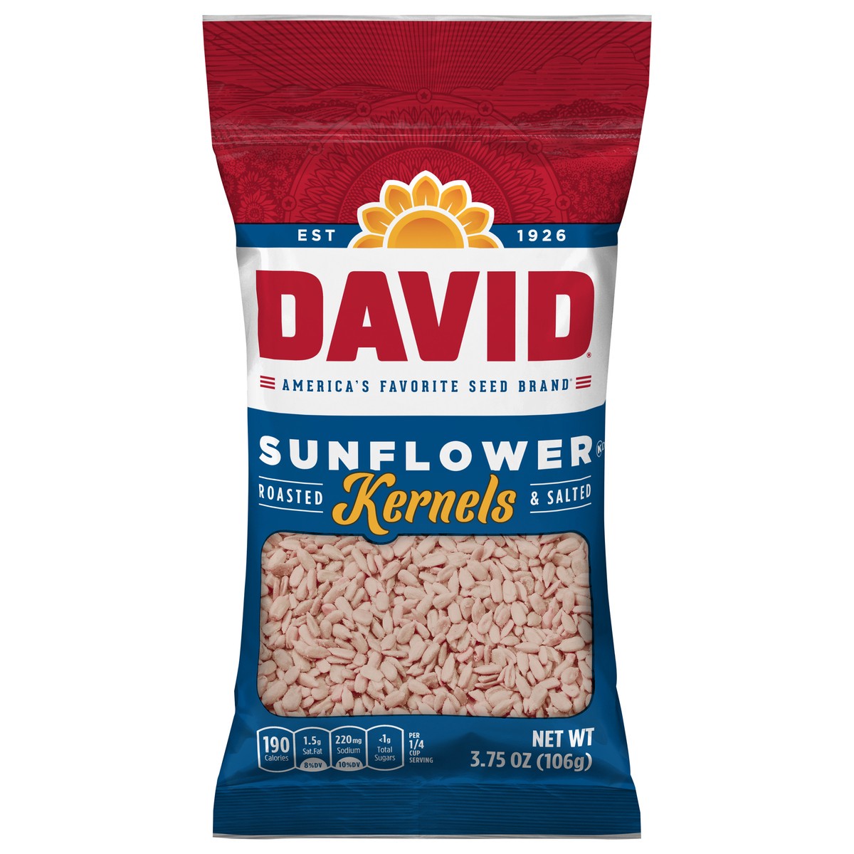 slide 1 of 5, DAVID Roasted & Salted Sunflower Kernels 3.75 oz, 3.75 oz