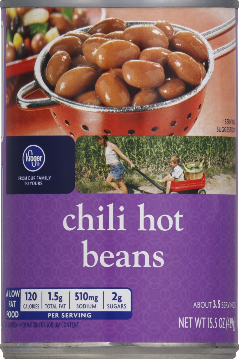 slide 6 of 7, Kroger Chili Hot Beans, 15.5 oz