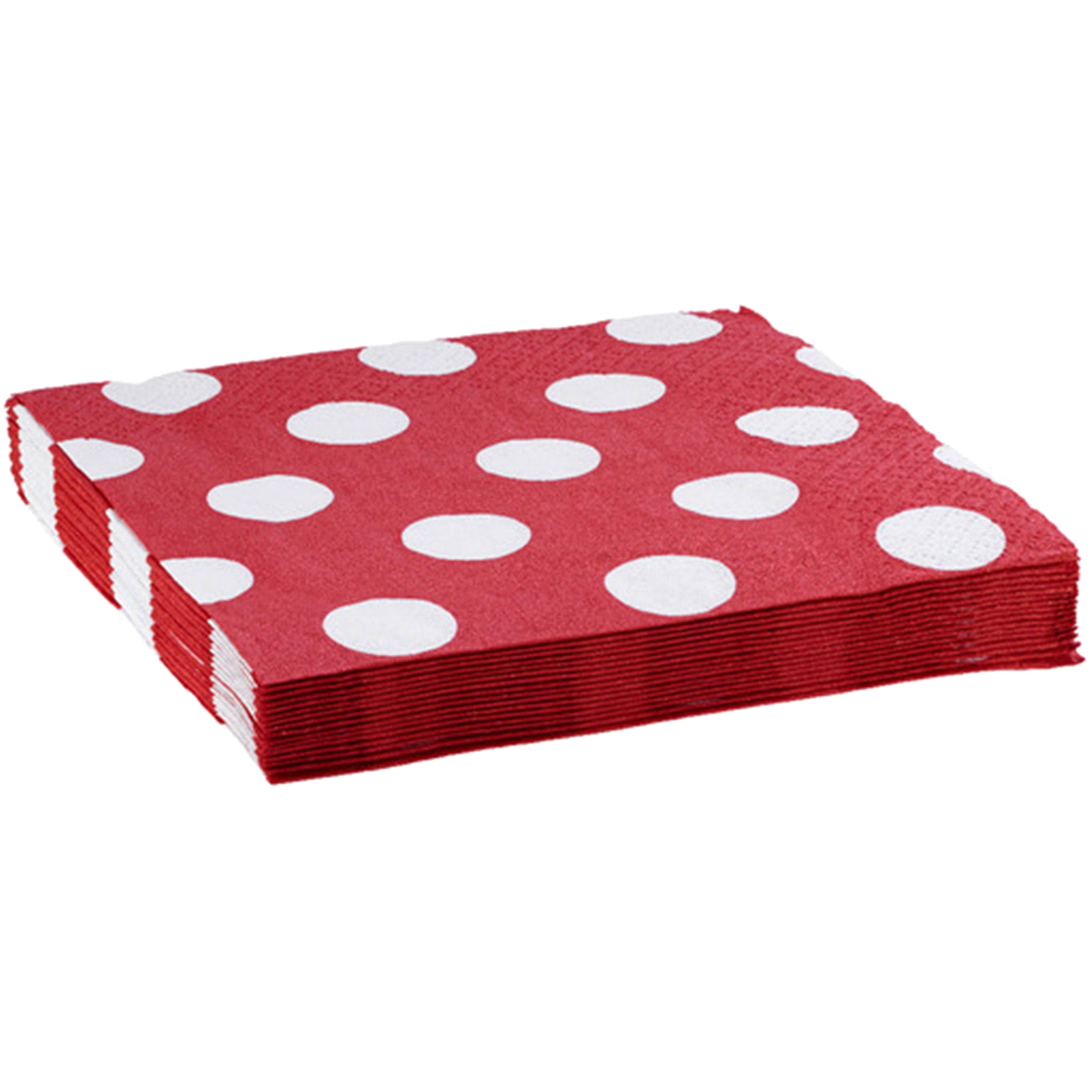 slide 1 of 1, Unique Industries Beverage Napkins Ruby Red Dots, 16 ct