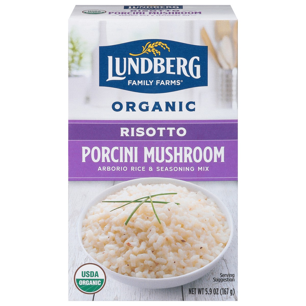 slide 1 of 8, Lundberg Family Farms Organic Porcini Mushroom Risotto 5.9 oz, 5.9 oz