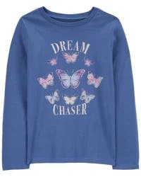 Oshkosh Kid Dream Chaser Graphic Tee Blue L
