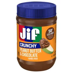 Jif Crunchy Peanut Butter & Chocolate Flavored Spread - 15oz