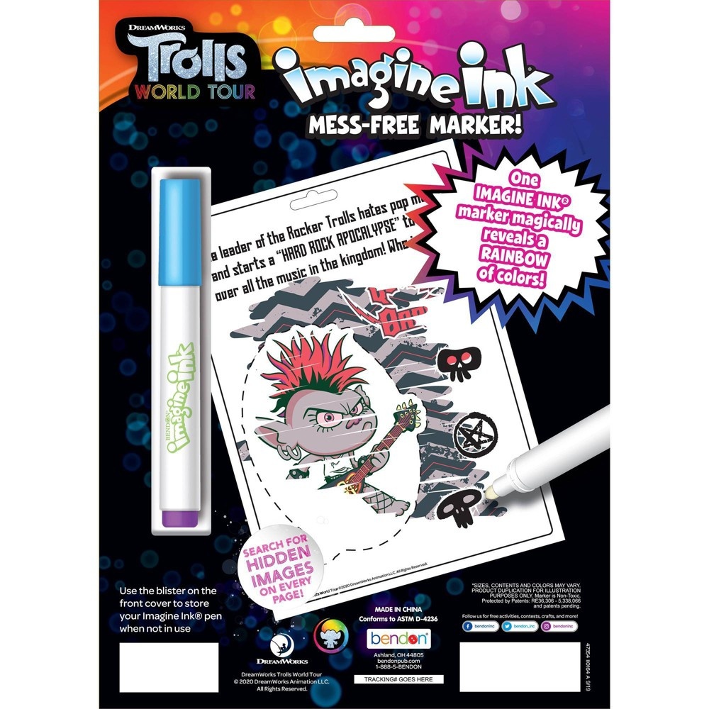 slide 2 of 3, Bendon Trolls World Tour Imagine Ink Book, 1 ct