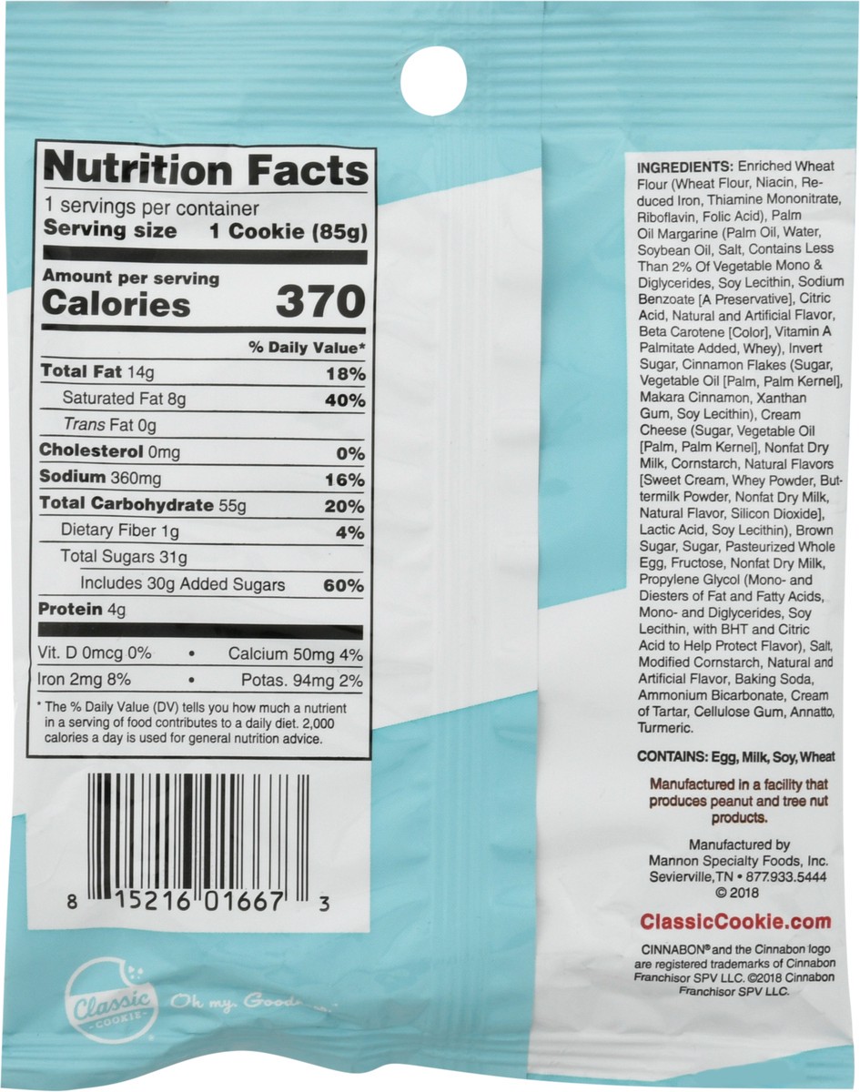 slide 3 of 14, Classic Soft Baked Cinnabon Cookie 3 oz, 3 oz