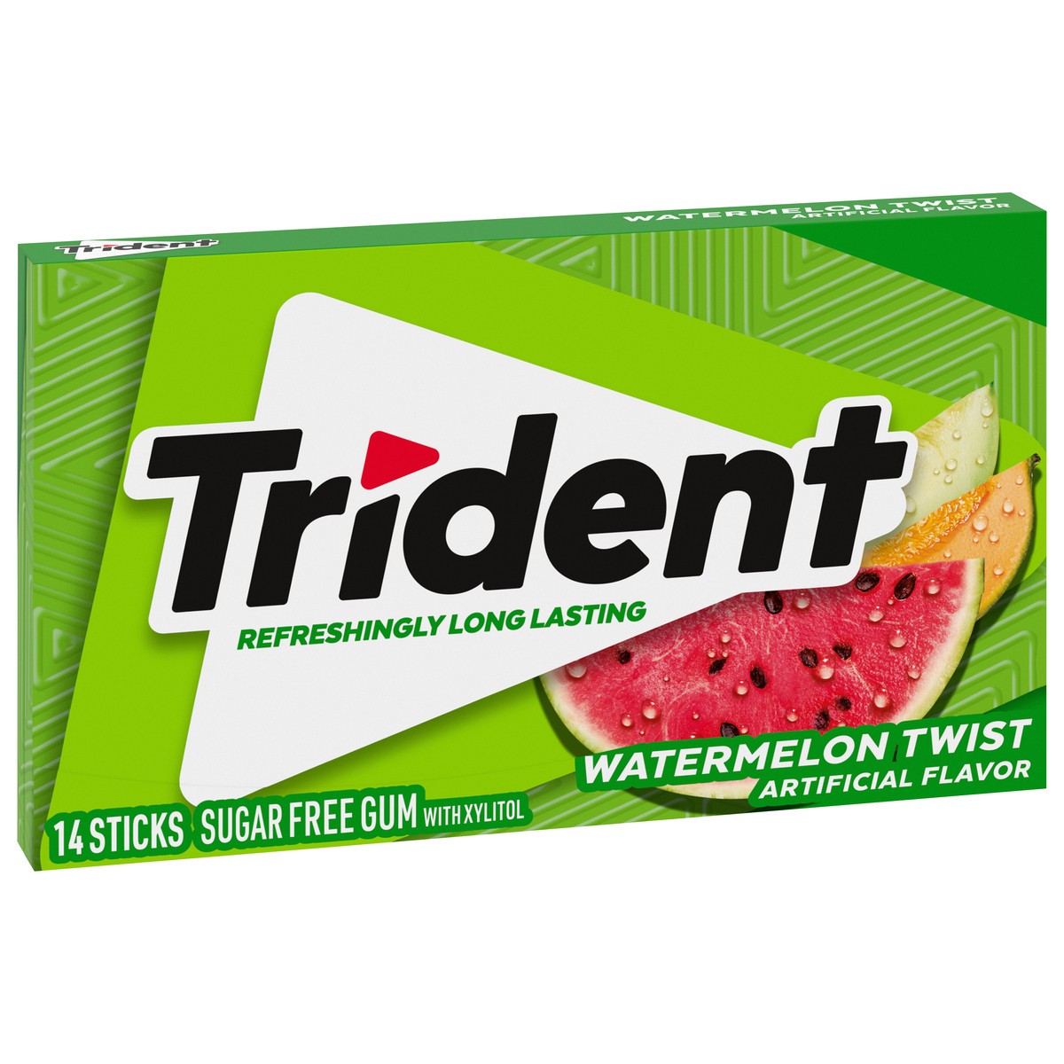 slide 6 of 9, Trident Watermelon Twist Sugar Free Gum, 14 Piece Pack, 0.06 lb