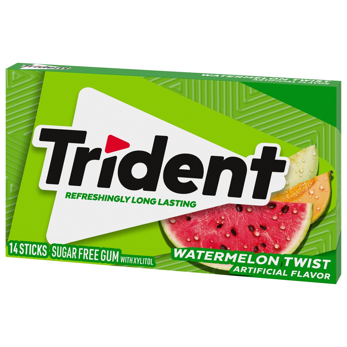 slide 5 of 9, Trident Watermelon Twist Sugar Free Gum, 14 Piece Pack, 0.06 lb