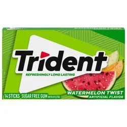 Trident Watermelon Twist Sugar Free Gum, 14 Piece Pack