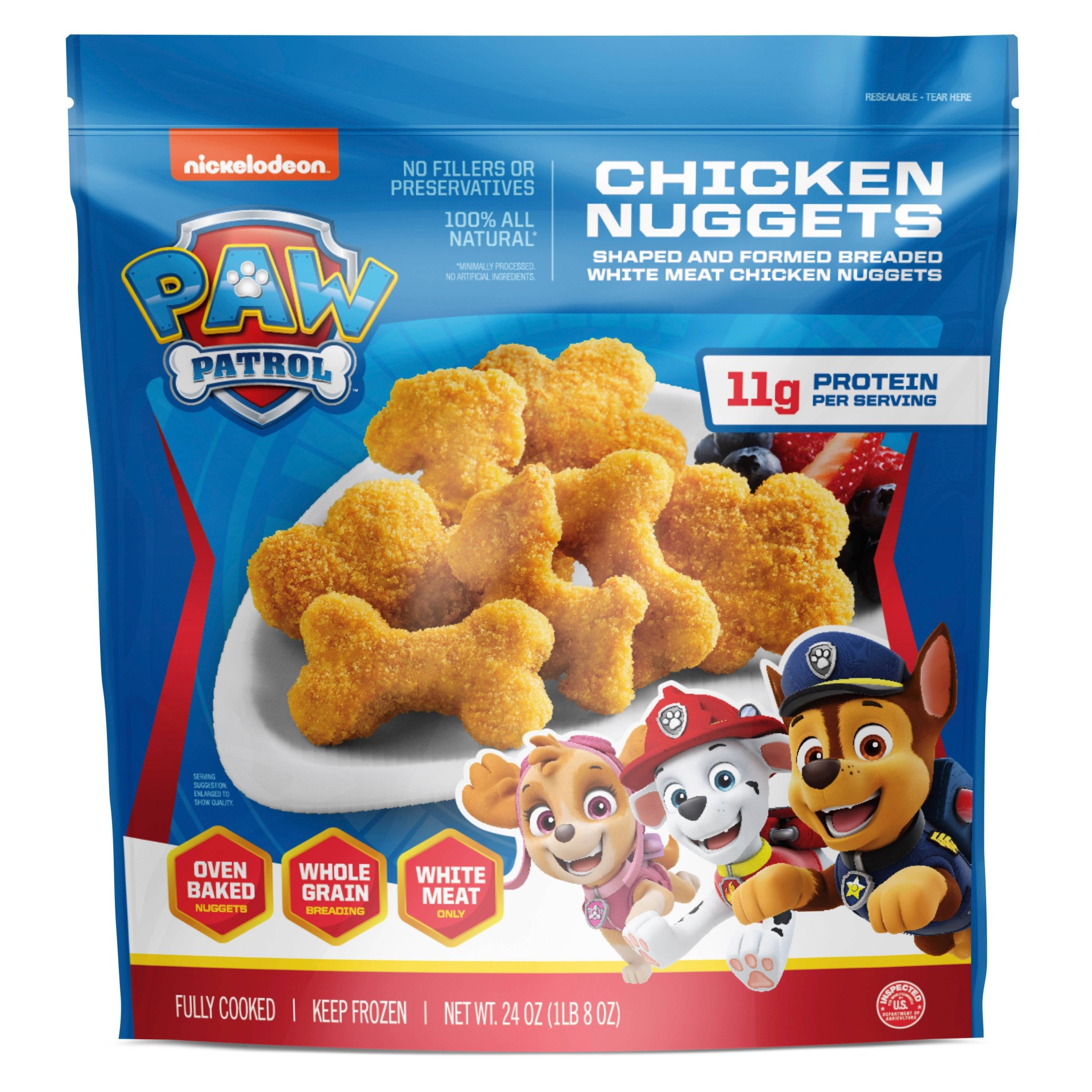 slide 1 of 2, Nickelodeon PAW Patrol Chicken Nuggets - Frozen, 24 oz