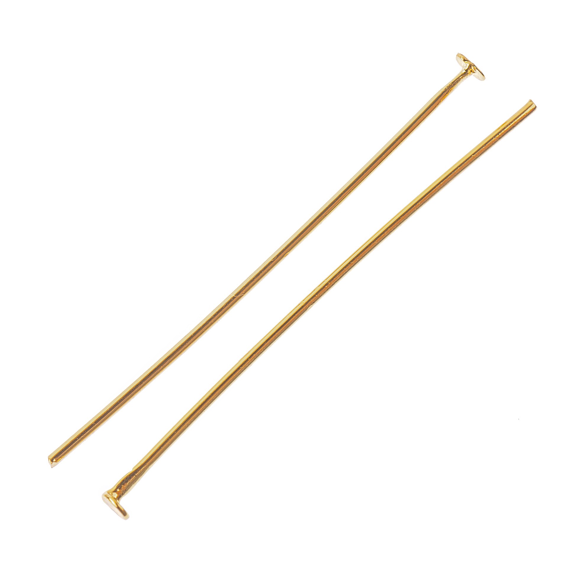 slide 2 of 3, 1" 18k Gold-Plated Head Pins By Bead Landing, 1 in