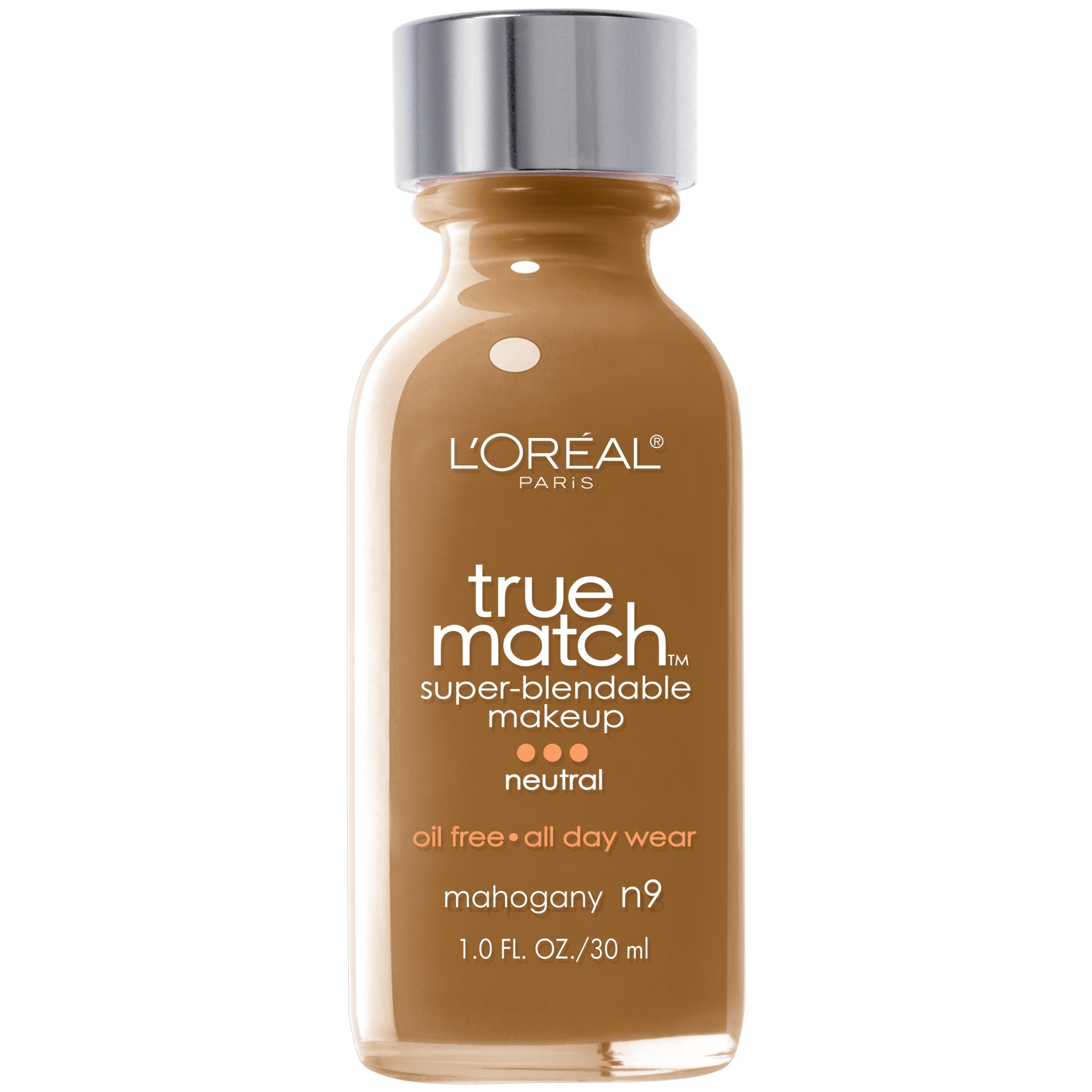 slide 2 of 3, L'Oréal True Match Super-Blendable Makeup N9 Mahogany, 1 oz