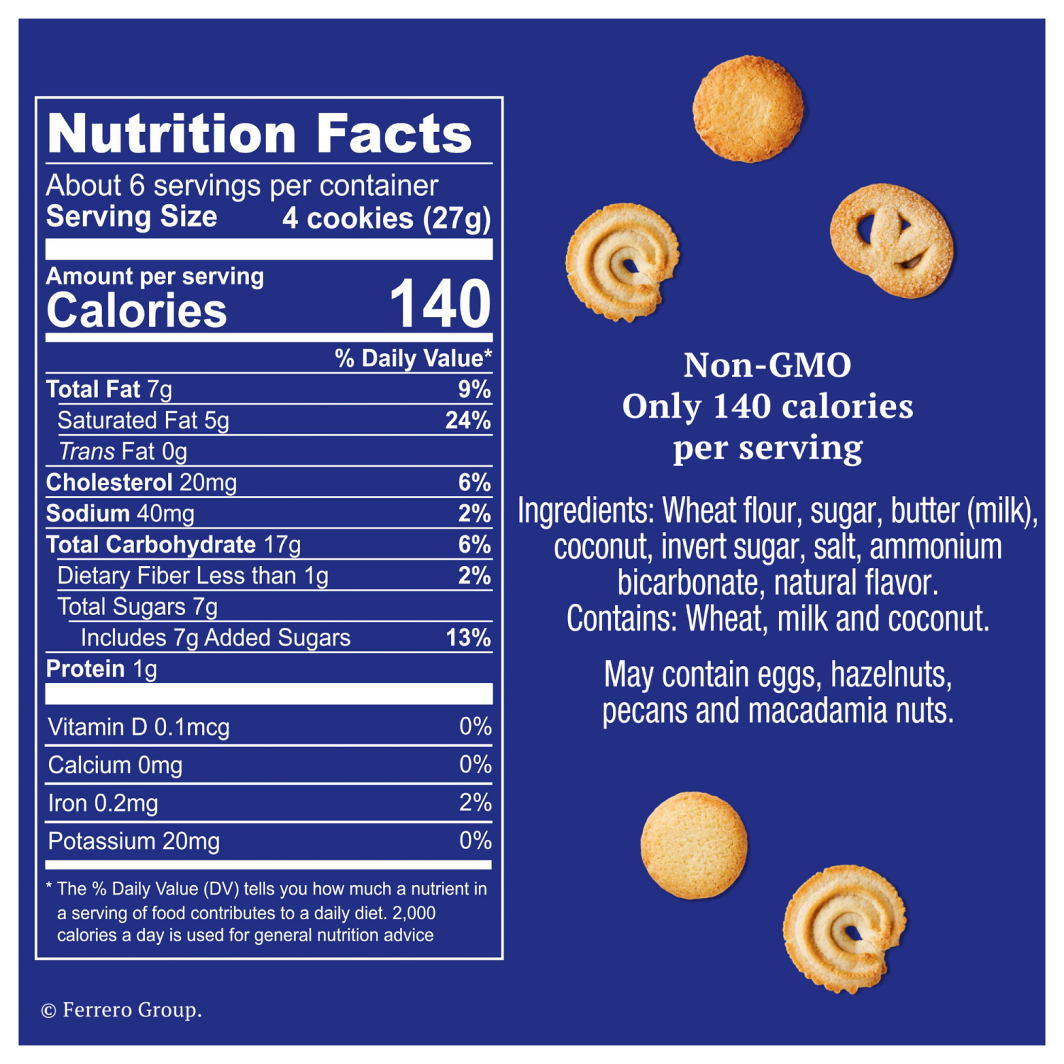 slide 4 of 5, Royal Dansk Danish Butter Cookies 2 - 2.82 oz Packs, 2 ct