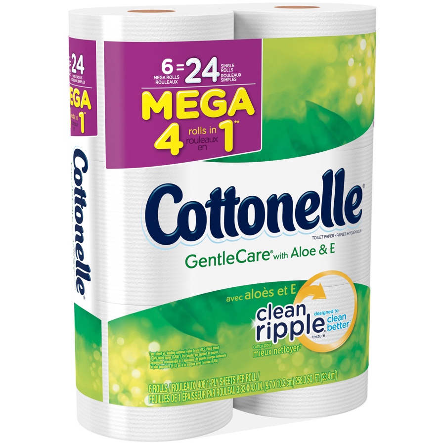 slide 3 of 3, Cottonelle Mega Roll Gentle Care, 6 ct