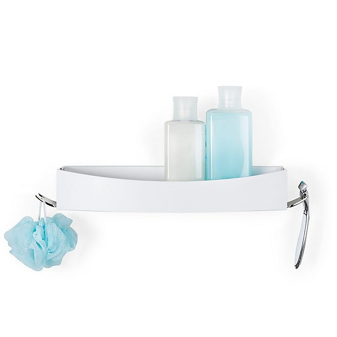 slide 2 of 6, Better Living CLEVER Flip Shower Shelf - White, 1 ct