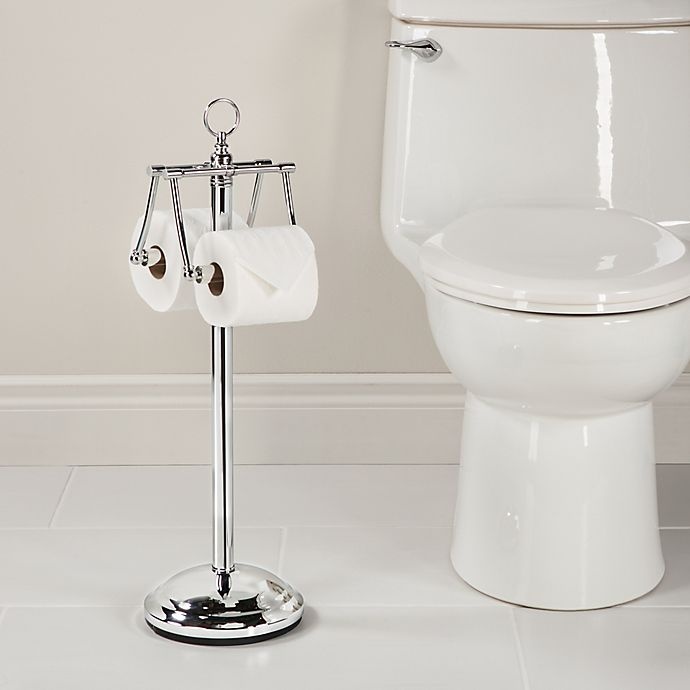 slide 2 of 3, Better Living Dual Toilet Tissue Stand - Chrome, 1 ct