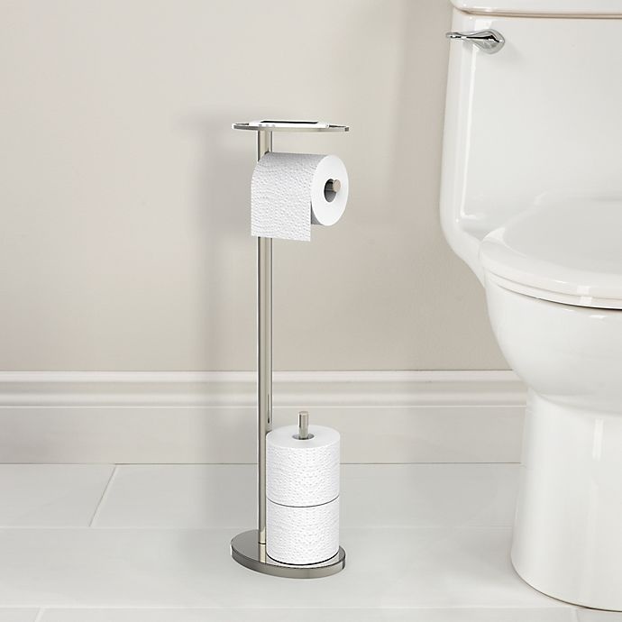 slide 3 of 3, Better Living OVO Toilet Caddy - Polished Nickel, 1 ct