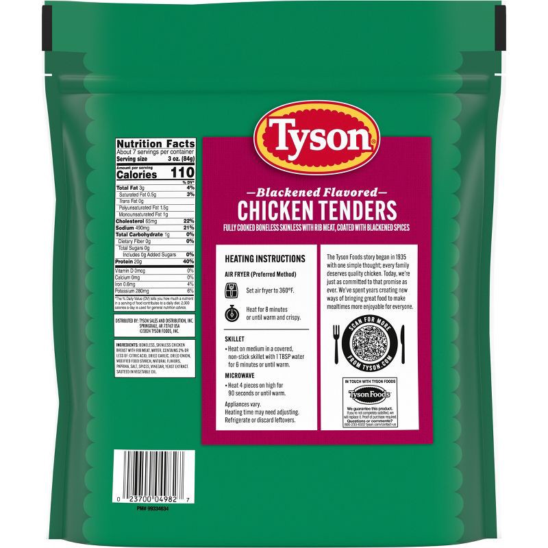 slide 8 of 8, Tyson Blackened Flavored Chicken Breast Strips - Frozen - 20oz, 20 oz