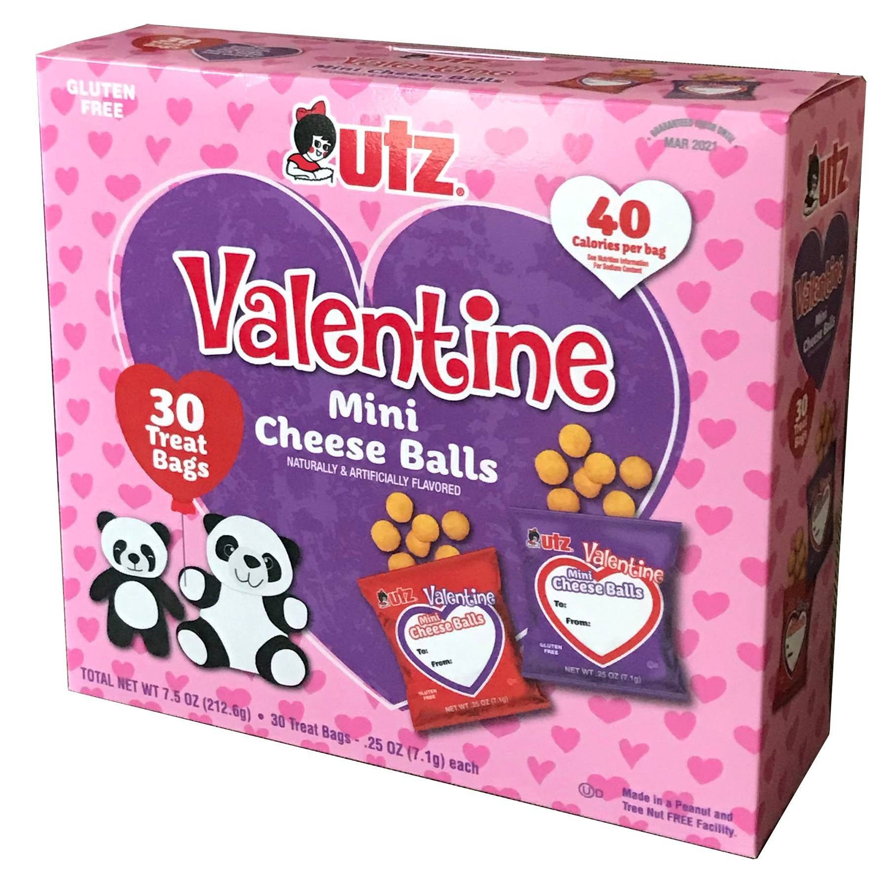 slide 1 of 3, Utz Valentine's Exchange Cheese Balls, 7.5 oz