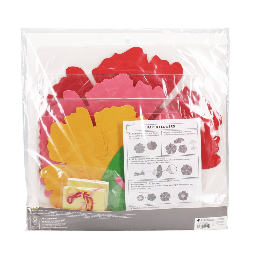 slide 2 of 3, 3ct Large Floral Party Decor - Spritz, 3 ct