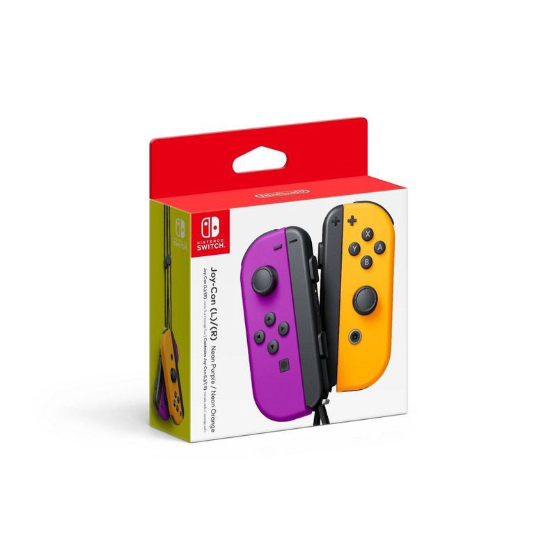 slide 1 of 3, Nintendo Switch Joy-Con L/R - Neon Purple/Neon Orange, 1 ct