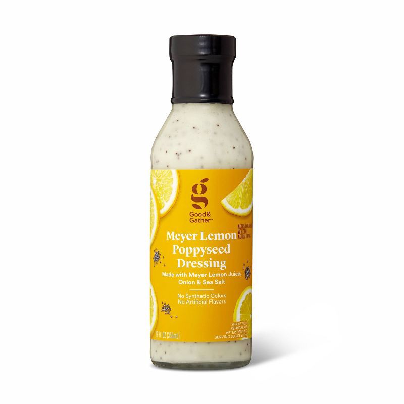 slide 1 of 2, Meyer Lemon Poppyseed Dressing - 12fl oz - Good & Gather, 12 fl oz