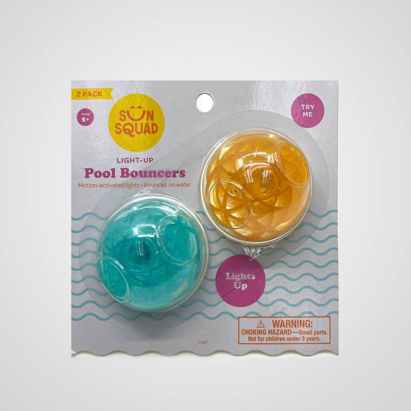 slide 2 of 4, Light-Up Pool Bouncer Balls 2 pc - Sun Squad™: Splash Water Toys for Kids, 2 ct