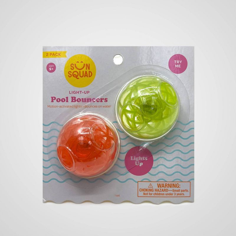 slide 1 of 4, Light-Up Pool Bouncer Balls 2 pc - Sun Squad™: Splash Water Toys for Kids, 2 ct