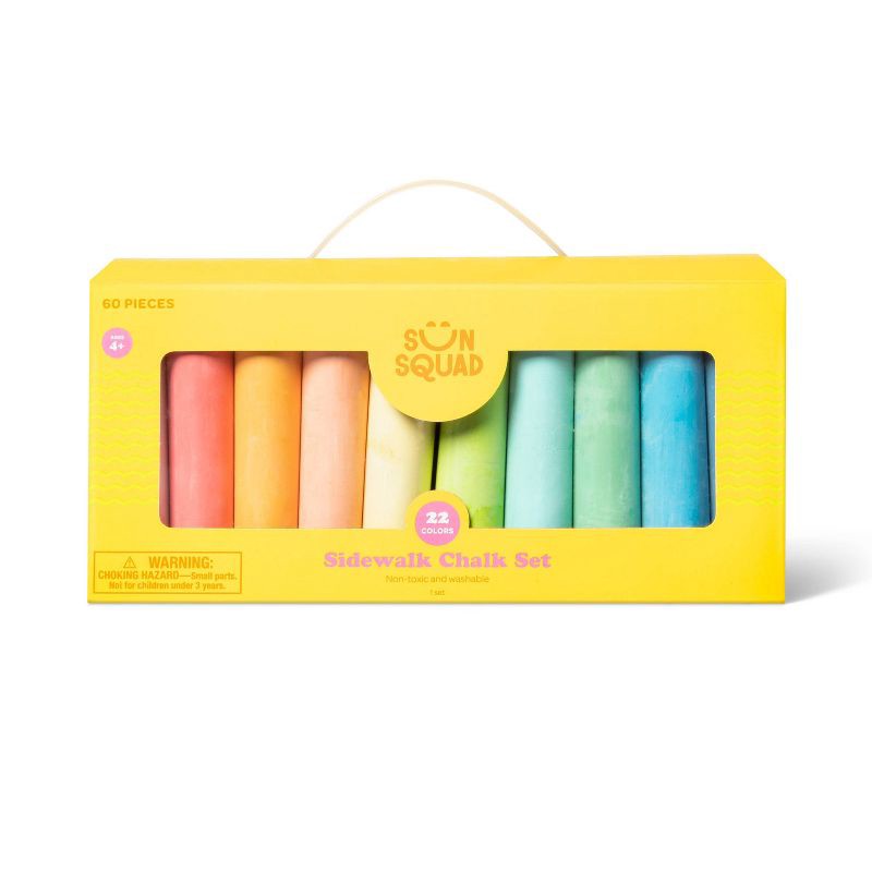slide 3 of 3, Sidewalk Chalk 60pc - Sun Squad™, 60 ct
