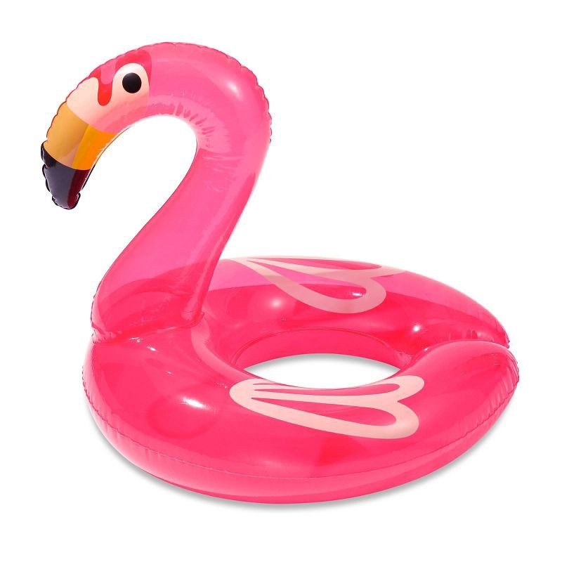 slide 1 of 1, Kids' Split Swim Ring Float Flamingo - Sun Squad, 1 ct