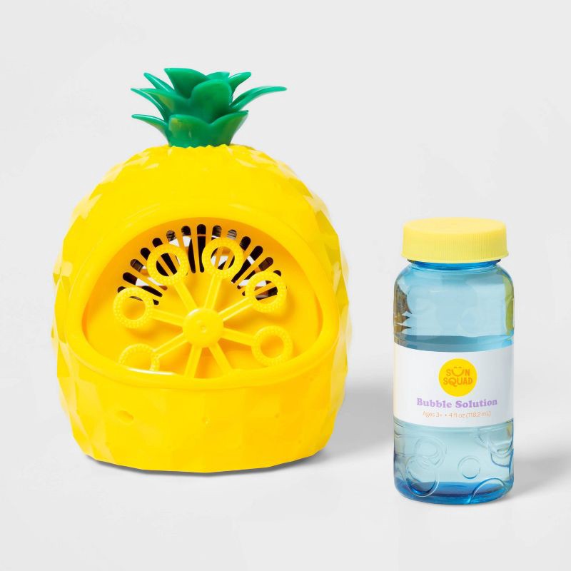 slide 1 of 3, Pineapple Bubble Maker - Sun Squad™: Plastic Toy for Kids Ages 3+, 1 ct