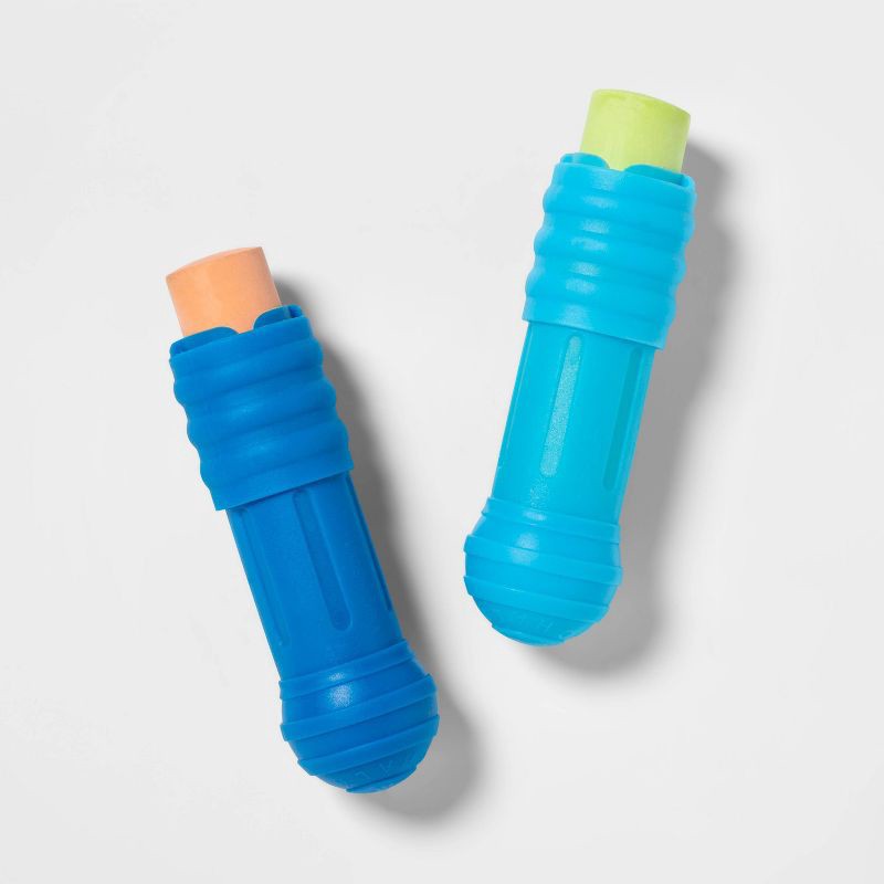 slide 2 of 4, Sidewalk Chalk Bucket 20 pc with 2 Holders - Sun Squad™: Outdoor Toddler Set, 20 ct