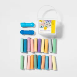 Sidewalk Chalk Bucket 20 pc with 2 Holders - Sun Squad™: Outdoor Toddler Set