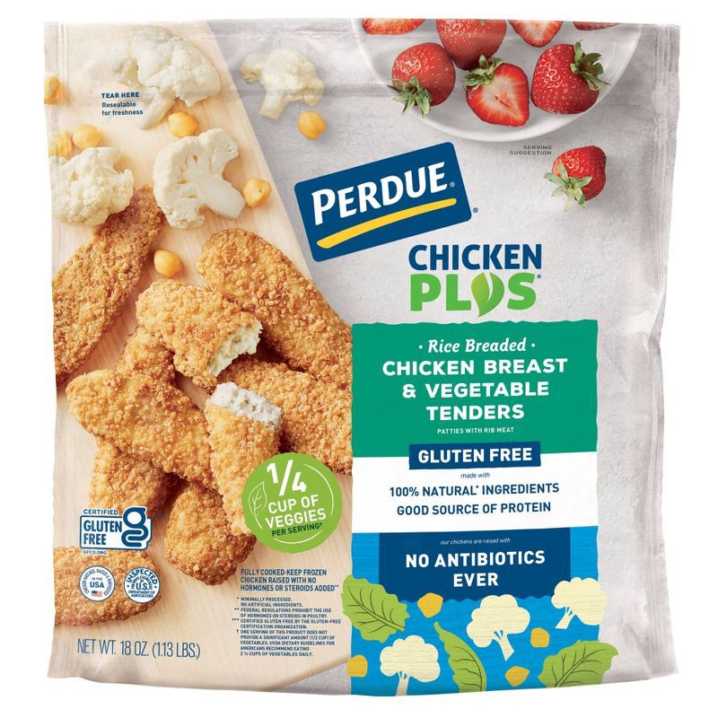 slide 1 of 6, Perdue Rice Breaded Chicken Breast and Vegetable Tenders Frozen - 18oz, 18 oz